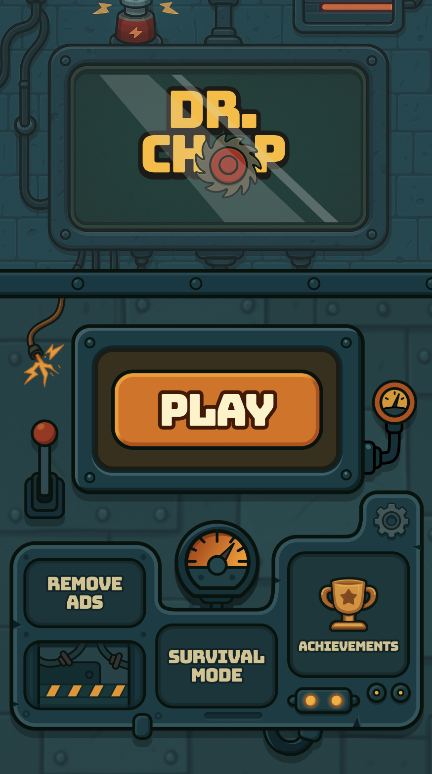 Dr. Chop gameplay showing fruit slicing